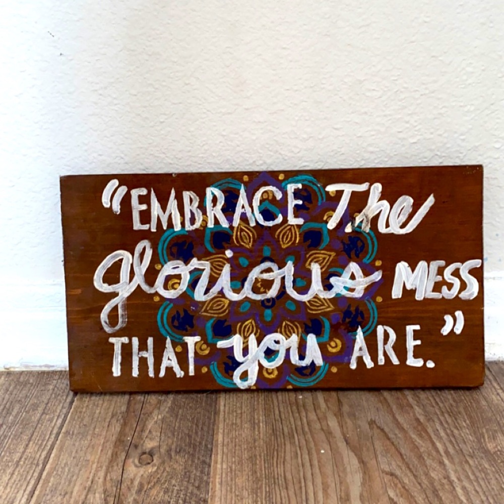 Hand painted, wooden board